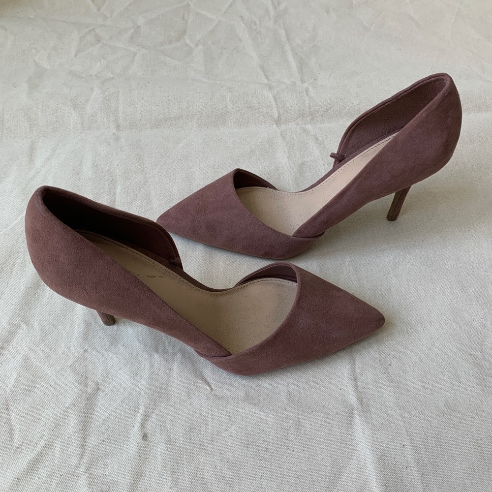 Sueded D'Orsay Pumps
